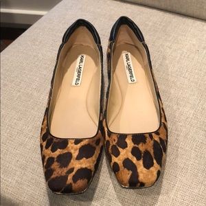 Karl Lagerfeld animal print flat